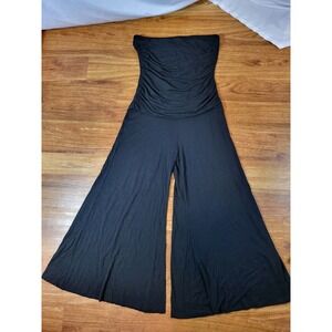 Vintage Wink Black Size M Tube Top Jumpsuit Y2K